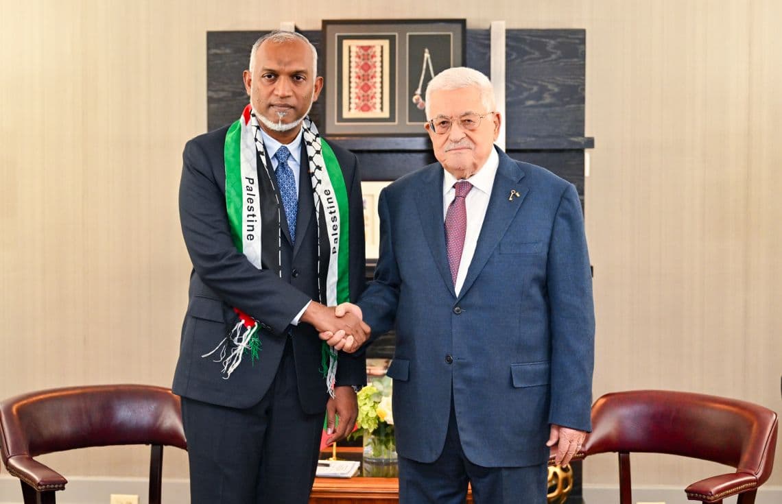 ފަލަސްޠީނުގެ ރައްޔިތުންނާއެކު އެއްބައިވަންތަކަން ހާމަކުރުމުގެ ދުވަސް ފާހަގަކުރުމުގެ ގޮތުން ރައީސް ވަނީ، ފަލަސްޠީނުގެ ހައްގުތައް ހޯދައިދިނުމުގައި ޢަމަލީގޮތުން މަސައްކަތްކުރުމަށް މުޅި ދުނިޔެއަށް ގޮވާލައްވާފަ